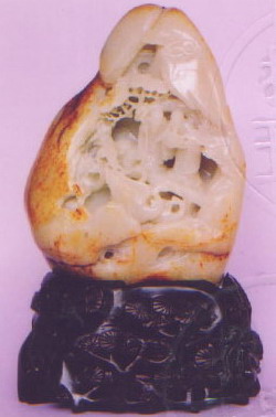 白玉《愛鵝圖》