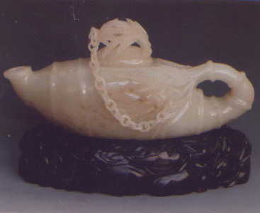 白玉籽《單鏈竹壺》