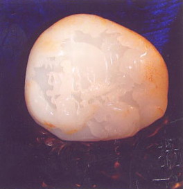 和田白玉籽《花好月圓》