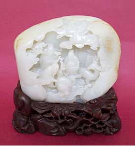 白玉籽《福祿壽》
