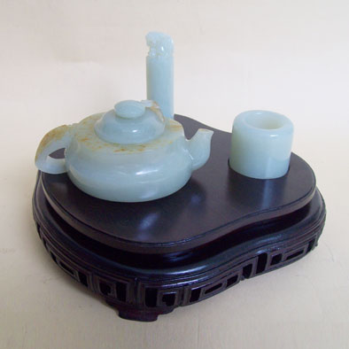 白玉籽《茶壺套件》